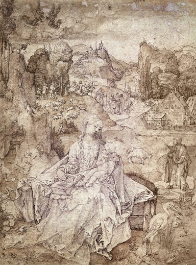 La Vierge Marie au milieu d